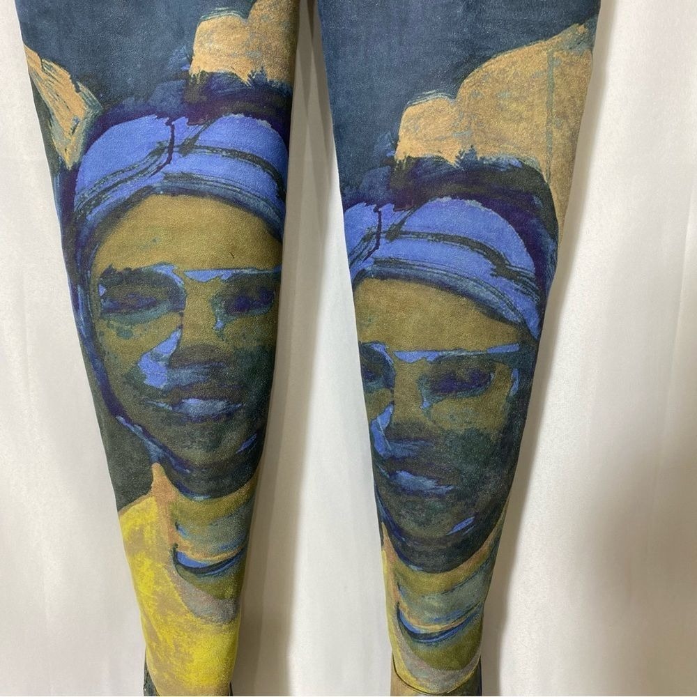 UGG x Tschabalala Self Over-the-Knee Suede Wedge Boots Blue Yellow Portrait - Picture 2 of 15